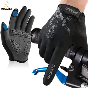 Gants de cyclisme - Gants de VTT à doigts entiers avec écran tactile et paume en silicone antidérapante - Gants de vélo de route et d'entraînement - Product Image 1