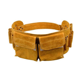 Wholesale Custom Professional 100%Heavy Duty <b>Tool</b> <b>Belt</b> With Multiple Pockets Tan Leather And Canvas Construction For Workshop Us - Product Image 1