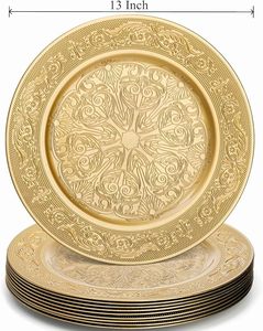 Assiette de présentation florale vintage élégante pour un service de table de mariage classique - Product Image 1