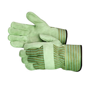 Guantes de Trabajo de Piel de Vacuno con Diseño Nuevo y Logotipo Personalizado, Guantes de Protección Personal Resistentes a la Abrasión para Trabajos de Jardinería - Product Image 3