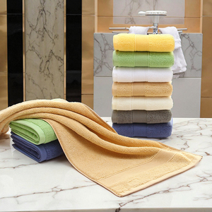 Serviettes de bain rectangulaires en coton jacquard 100 % coton, couleur unie, teintes unies, douces pour la peau, pour usage domestique - Product Image 1