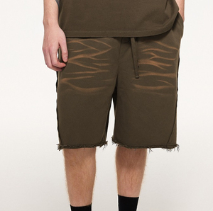 Conjunto de camiseta y pantalones cortos para hombre, estilo deportivo y urbano, cuello redondo, tejido de poliéster antiencogimiento, novedad de verano. - Product Image 5