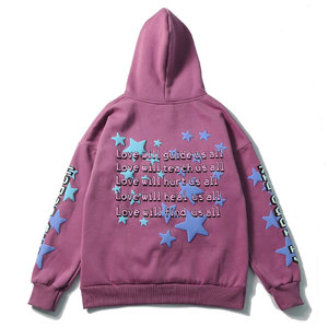 เสื้อฮู้ดผ้าฟลีซคอตตอน 100% แบบกำหนดเองสำหรับผู้ชาย พิมพ์ลายโลโก้แบบนูน 3 มิติ เสื้อฮู้ดออกกำลังกายฤดูหนาว ไซส์มาตรฐาน ผ้าคอตตอนผสม - Product Image 6