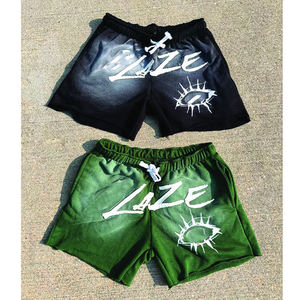 Lazing Performance Men's Black Cotton T-Shirt And Shorts <b>Set</b> Crew Neck Printed Street Style Summer Wear - Product Image 2