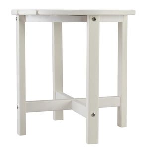Single Layer <b>White</b> <b>Round</b> HDPE Side <b>Table</b> 46*46*46cm for Outdoor Use - Product Image 2