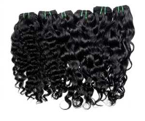 Extensions de cheveux humains blonds blanchis en vrac, ondulés, à pointes pleines, avec enveloppe blanche pour tissage et fabrication de perruques - Product Image 4
