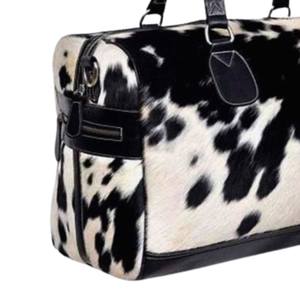 Nouveau Sac de Voyage Extérieur 2026 en Cuir de Vachette à Poils, Style Western pour Hommes, Sacs de Selle Pliables et Multifonctionnels Spacieux - Product Image 3