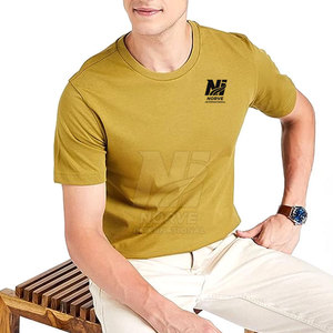 T-shirt uni en coton épais, tissu tricoté lourd, manches courtes, pour impression personnalisée, vêtements en gros - Product Image 3