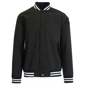 High Quality Varsity Letterman Wool and Cow Hide Leather Winter Coat with Stand Collar and Hood <b>Fleece</b> Baseball <b>Jacket</b> Sleeves - Product Image 1