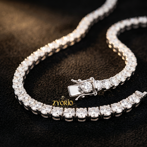 สร้อยข้อมือเทนนิสทรงกลมทอง 14K ประดับเพชรจำลอง ดีไซน์หรูหราสง่างาม - Product Image 2