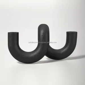 Porte-bougie en métal artisanal de qualité supérieure, centre de table de mariage de luxe, lanternes en pierre, pots à bougies, lettres en relief, décoration d'intérieur - Product Image 1