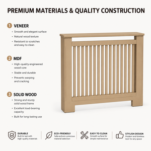 <b>Small</b> MDF Radiator Cover Grill Cabinet Decorative <b>Heater</b> Cover with Shelf Painted Wood Radiator Cabinet for Home Furniture - Product Image 5