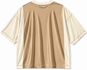 T-shirt Homme Personnalisé à Manches Courtes Marron Col Rond Imprimé Lettres Coupe Décontractée Ample 100% Coton Doux 220g - Product Image 2