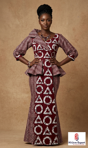 Tela de Vellón Coral Orgánica Africana Premium, Estilo Kumasi, Ligera, para Ropa de Niños, Industria Textil - Product Image 5