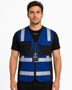 Chaleco de Seguridad Reflectante de Alta Visibilidad, Transpirable, Impermeable, de Secado Rápido, de Poliéster, Precio Económico al por Mayor, Ropa de Trabajo Personalizada para Hombre - Product Image 1