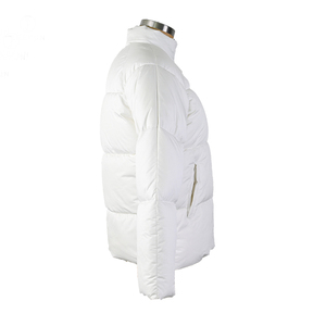 Blouson matelassé blanc pour homme, fermeture éclair intégrale, col montant, léger, isolé, vêtement d'extérieur d'hiver, chaud, décontracté, pour l'extérieur - Product Image 3