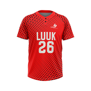 Maillot de baseball personnalisé OEM ODM 100% polyester à manches courtes, respirant, séchage rapide, évacuation de l'humidité, imprimé numériquement - Product Image 4