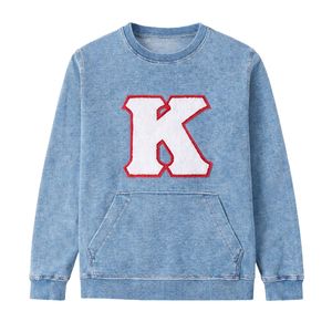 Kappa Alpha Psi Denim Chenille Crewneck True To Size Premium Denim Fabric Embroidered Greek Letter Crest Fraternity Apparel - Product Image 4