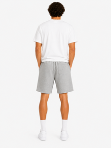 Shorts de sport gris clair pour homme, en mélange de coton doux, décontractés, pour l'été, coupe décontractée, shorts d'entraînement confortables, shorts de gym - Product Image 3