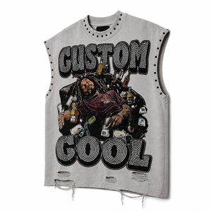 Camiseta sin mangas Glory Custom con estampado gráfico extragrande, 100% algodón jersey, diseño hip hop, para un uso cómodo unisex. - Product Image 3