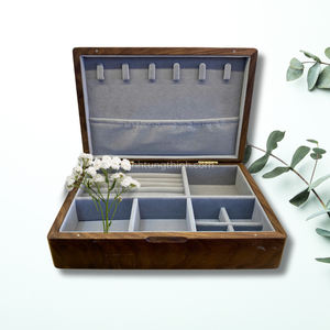 Cajas de madera para joyería y regalos hechas a mano con logotipo grabado con láser, fabricante de Vietnam para almacenamiento de joyas, relojes y gafas. - Product Image 2