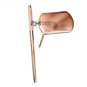 Wholesale Custom Eyelash Lash <b>Mirror</b> Professional Extension Inspection Tool Rose Gold Plasma Coated Color <b>Square</b> Shape <b>Mirror</b> - Product Image 3