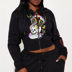 Conjunto deportivo informal con cremallera para mujer, pantalón sublimado, 2 piezas, chándal de terciopelo para correr. - Product Image 4