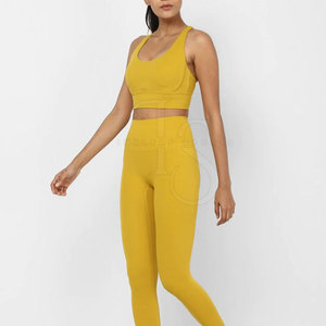 Ensemble de yoga et de sport 2 pièces pour femme, grande taille, avec logo frontal, prix de gros abordable, haute qualité - Product Image 3