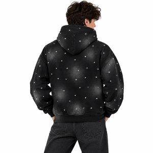 เสื้อสเวตเชิ้ตผู้ชายทรงแร็กแลน แบรนด์ USA สีดำขาว คอกลม แต่งขอบตัดกัน ทรงโอเวอร์ไซส์ ผลิตตามสั่งจากโรงงานผู้ผลิต - Product Image 6