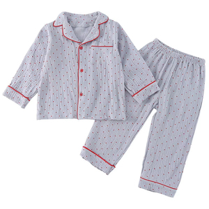 Ensemble de pyjama en coton imprimé pour femmes, design mignon, confortable, vêtements de nuit, vente en gros, ensemble de pyjama d'hiver pour enfants, chaud - Product Image 1