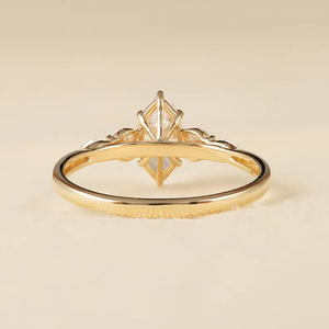 Bague de fiançailles en diamant marquise de 1,50 carat, clarté VS1, couleur F, or massif 14 carats, bague de mariage en diamant pour la création de bijoux féminins - Product Image 3