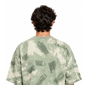 T-shirt oversize pour homme 100 % coton, coupe ample, col rond, manches courtes, streetwear décontracté pour tous les jours - Product Image 5