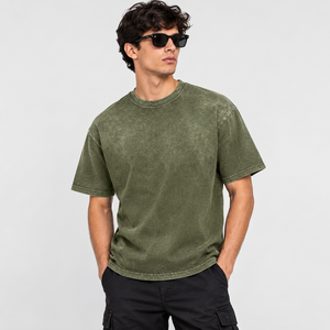 Camiseta Extra Grande Personalizada para Hombre, 100% Algodón, Estilo Vintage Lavado, con Diseño Gráfico Vintage, Hombros Caídos, Corte Casual - Product Image 5