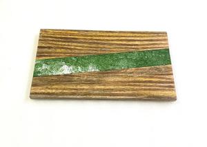 Tabla de cortar rectangular de madera de acacia y resina con incrustaciones de tinta negra, estilo creativo, al mejor precio. - Product Image 2