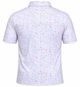 T-shirt de golf pour homme en tissu jersey mélangé poly-spandex, imprimé sur le devant par sublimation, séchage rapide, respirant, anti-humidité, taille XL - Product Image 3