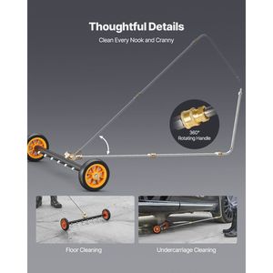 Idropulitrice ad Alta Pressione da 24 Pollici con 4000 PSI Max, Pulitore per Sottoscocca e Superfici in Acciaio Inossidabile con Funzione di Regolazione dell'Angolo - Product Image 5