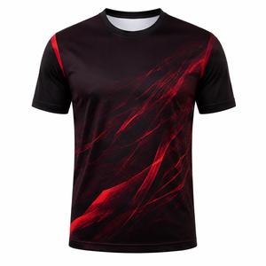 Camiseta de Hombre de Manga Corta con Cuello Redondo, Patrón Sublimado, Secado Rápido, Tejido de Poliéster de 180g, Corte Regular, Estilo Deportivo - Product Image 1