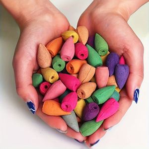 300 Coni di Incenso Assortiti per Diffusore a Riflusso, Profumati con Lavanda, Legno di Agar, Sandalo, Artemisia, Fiori e Rosa, in Materiale Legnoso - Product Image 2