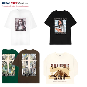 T-shirt unisexe tissu DTG impression T-shirt qualité poids lourd personnalisé vierge uni surdimensionné chemise en coton lourd pour hommes été 2025 - Product Image 1