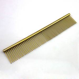 Fine & Coarse <b>Tooth</b> Comfort Grip Comb Multi-Purpose Fur <b>Cleaning</b> and Styling Comb Loose Hair Reduction Undercoat Comb - Product Image 2