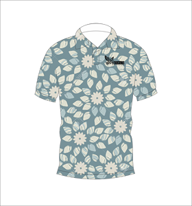 Polo vintage personnalisé à motif floral, polo de golf imprimé, manches courtes, vêtements de sport décontractés pour équipe - Product Image 5