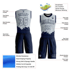 Conjunto de Uniforme de Baloncesto Personalizado para Hombre, Talla Grande, 100% Poliéster, Sin Mangas, Ropa Deportiva de Alta Calidad con Colores y Logotipo Personalizados - Product Image 2