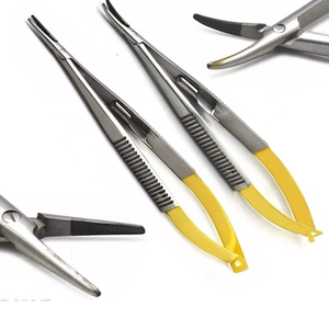 Portaagujas Castroviejo TC de Alta Calidad, Recto y Curvo, 18CM, Pinzas de Sutura para Microcirugía, Instrumento Quirúrgico Dental - Product Image 1