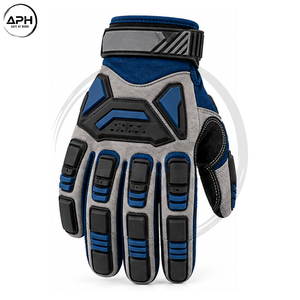 Guantes de Trabajo Industriales Azul Grisáceo, con Protección Completa en los Dedos y Nudillos, Palma Reforzada, Cierre Ajustable en la Muñeca, Guantes de Trabajo Personalizados - Product Image 2