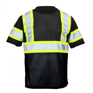 Roadway Safety <b>Yellow</b> Reflective Knitted Breathable Eco-Friendly Safety T-Shirts for Men Summer Work wear - Product Image 6
