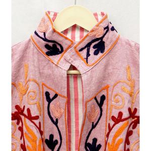 Chaqueta de Algodón Grueso Ecológica para Otoño e Invierno, Bordado a Mano con Diseño Floral, Unisex, para Fiestas, de Secado Rápido - Product Image 4