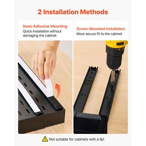 Organizzatore Estraibile per Armadio, Set da 4, Espandibile da 12,2-18,9 Pollici di Larghezza e 20,47 Pollici di Profondità, Cassetto Scorrevole per Conservazione Alimenti in Cucina - Product Image 5