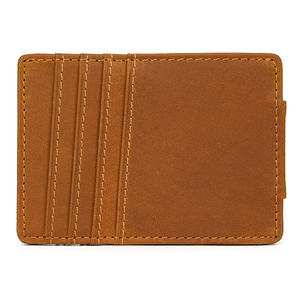 Unique Design Fashion Slim Custom Color Logo <b>Holder</b> Cards Real Leather Card <b>Holder</b> Men's Short <b>Wallet</b> - Product Image 5
