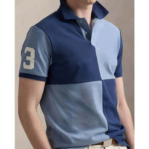 Colección 2026 de Camisas Polo a Rayas Marrón y Azul con Botones en Verde Espuma de Mar para Hombre, Conjunto de Ropa Casual Deportiva Elegante para Verano - Product Image 3