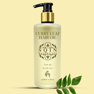 Aceite Capilar con Extracto de Hoja de Curry e Hibisco SQIN Botanicals, Nutre las Raíces, Cuidado del Cuero Cabelludo, Ecológico, 200 ml, para Todo Tipo de Cabello, a Granel - Product Image 3
